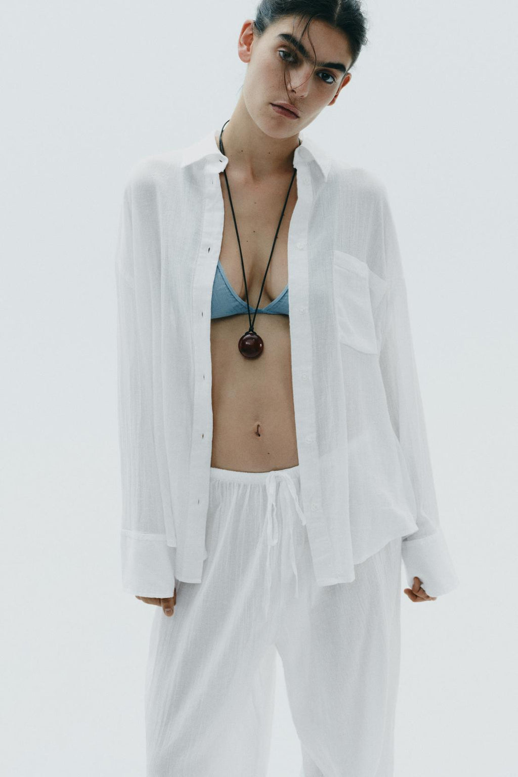 CHEMISE OVERSIZE EN GAZE