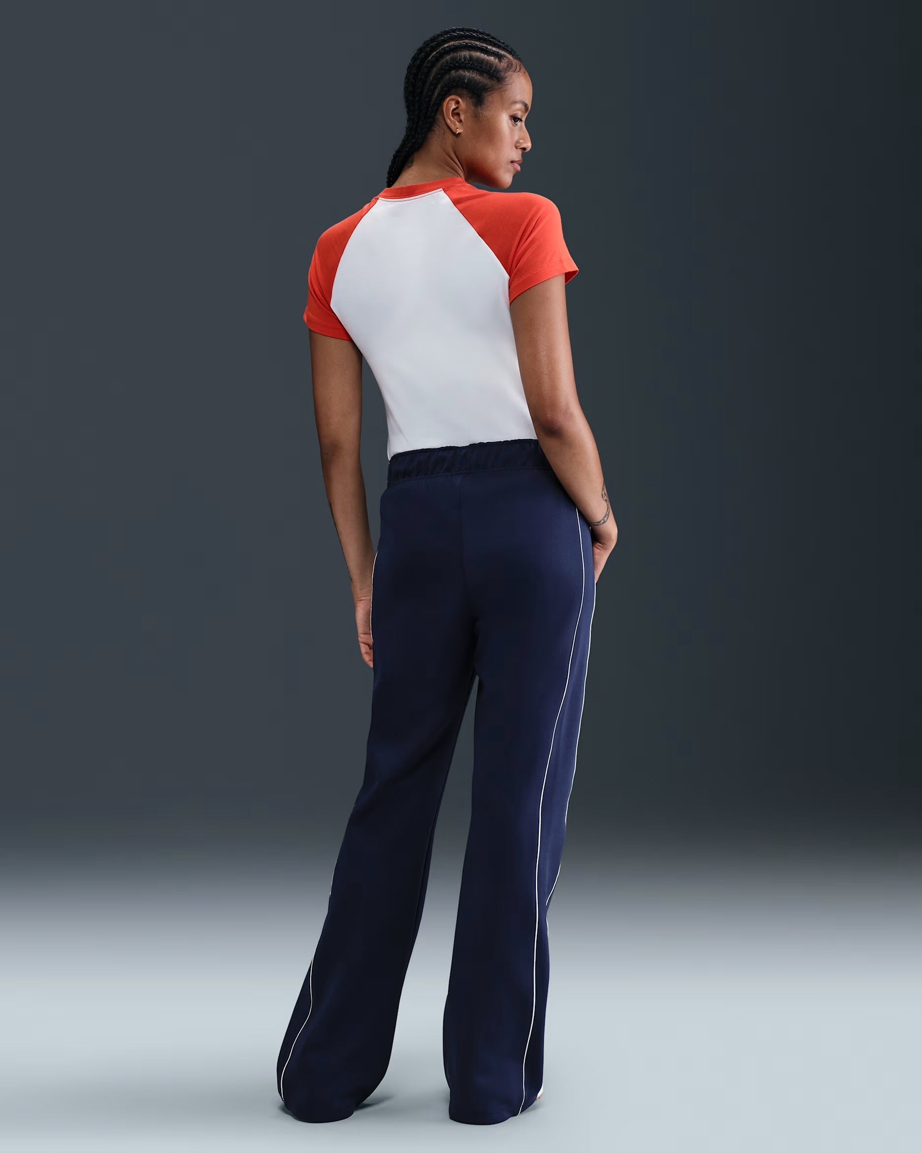 Pantalon En Maille Coupe Slim à Taille Mi-Haute