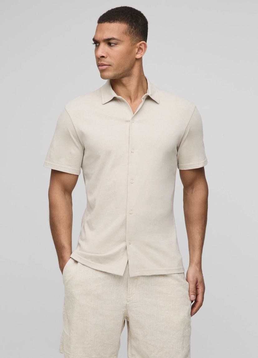 CHEMISE SLIM EN JERSEY À MANCHES COURTES