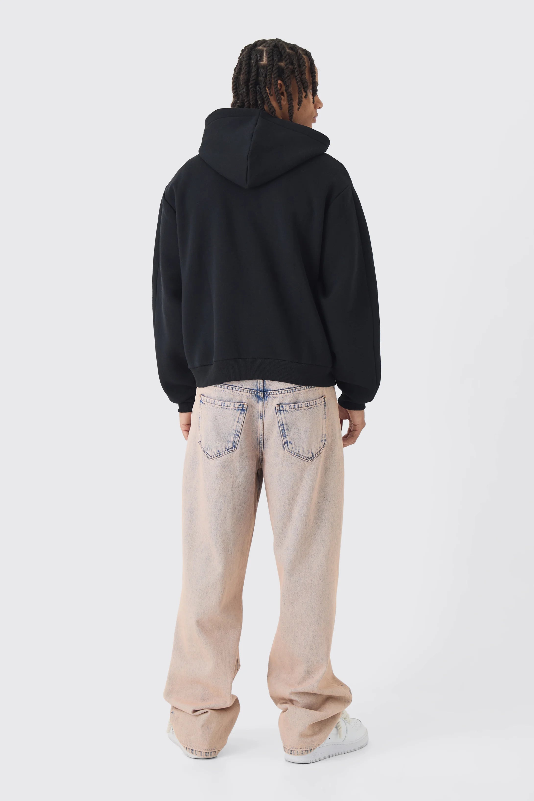 SWEAT À CAPUCHE OVERSIZE ZIPPÉ À IMPRIMÉ ÉTOILES