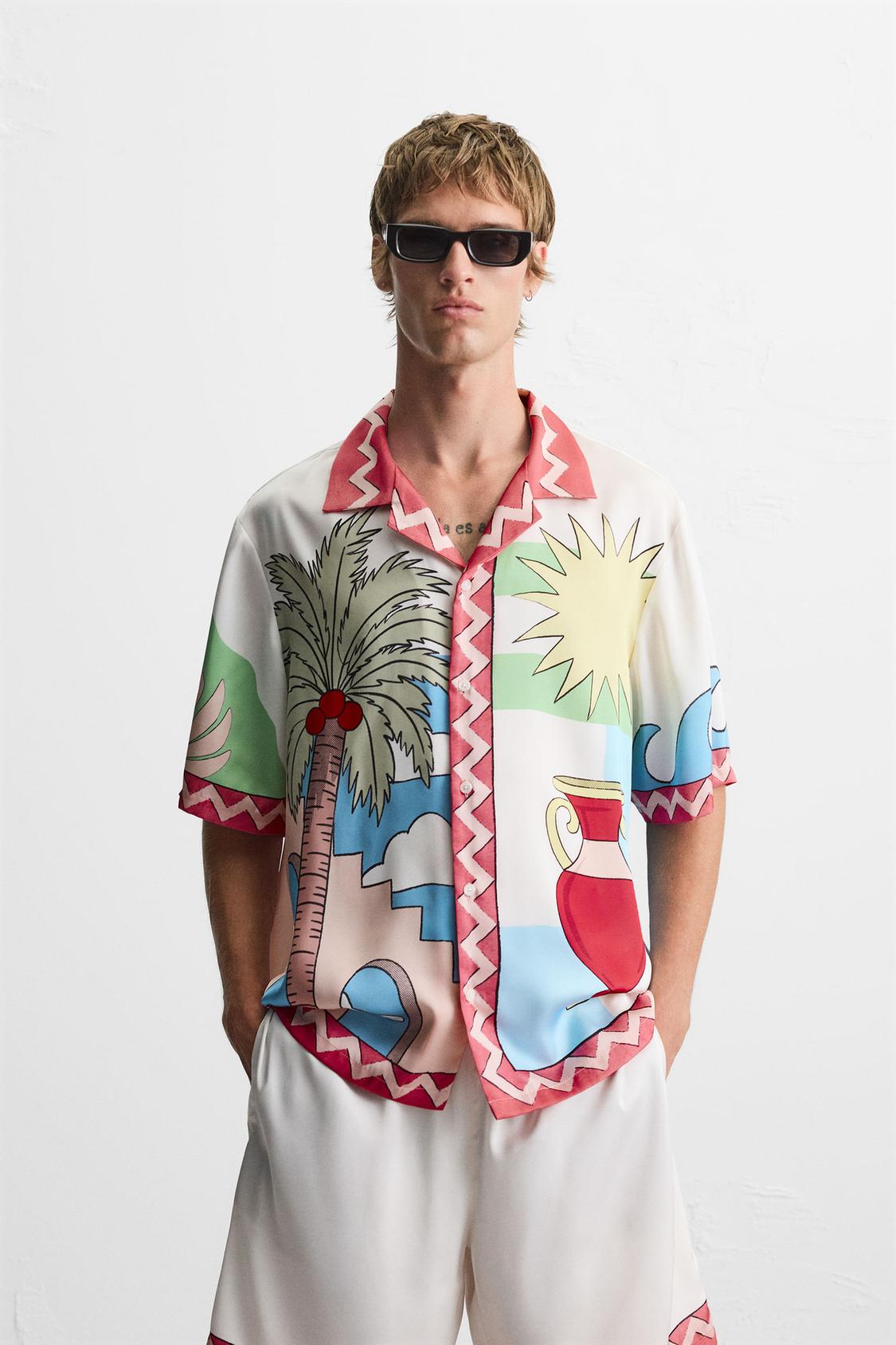 CHEMISE SATINÉE PAYSAGE