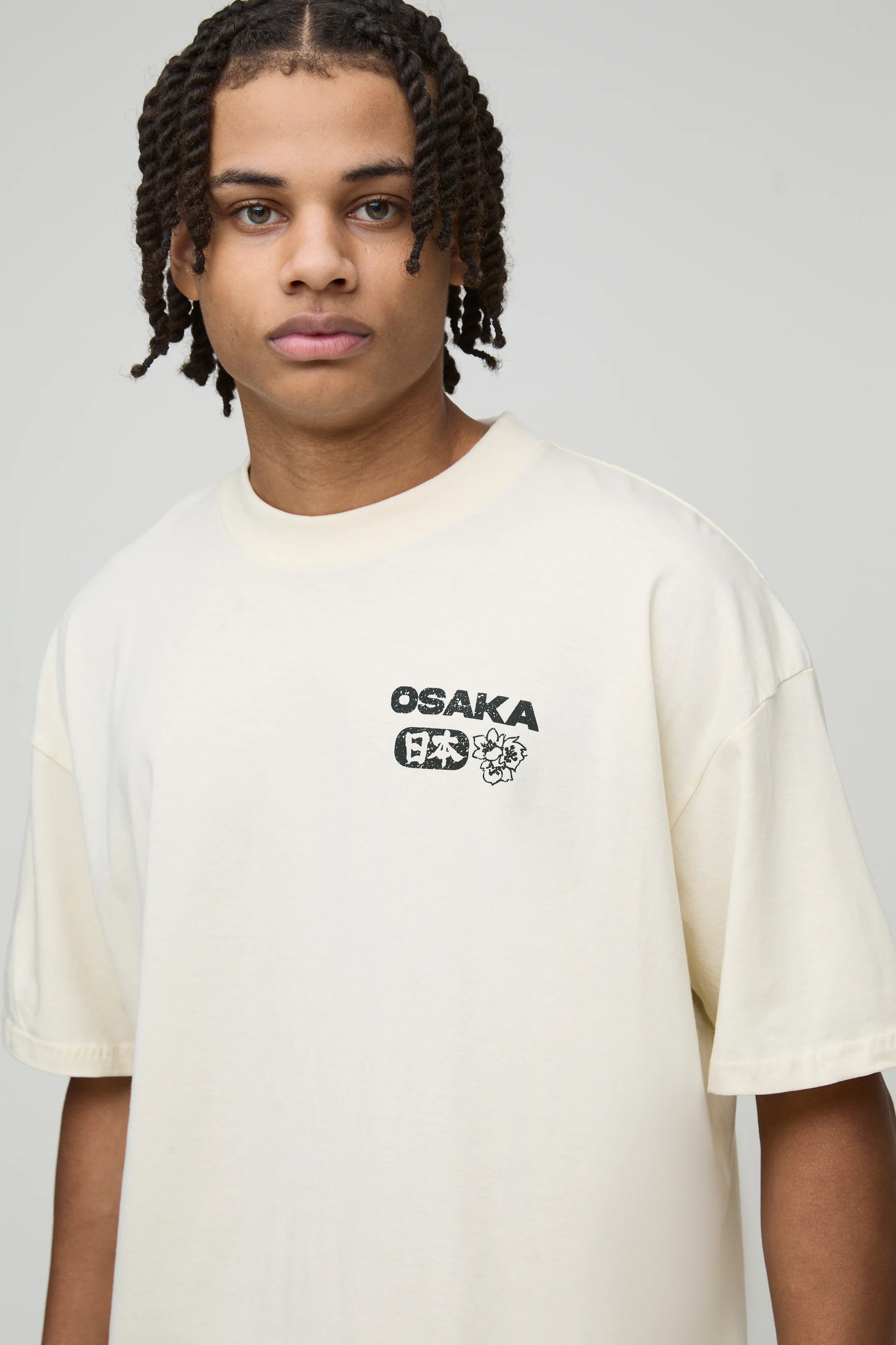 T-Shirt Oversize À Col Montant Et Imprimé Osaka