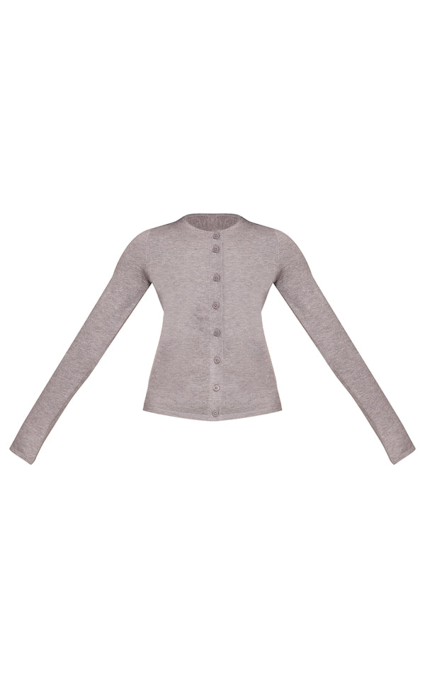 CARDIGAN EN MAILLE FINE À BOUTONS