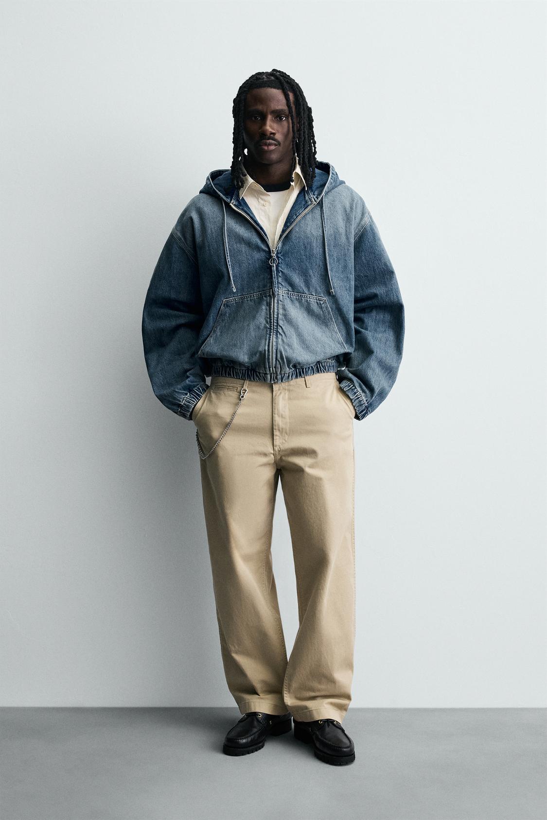 VESTE DÉLAVÉE À CAPUCHE