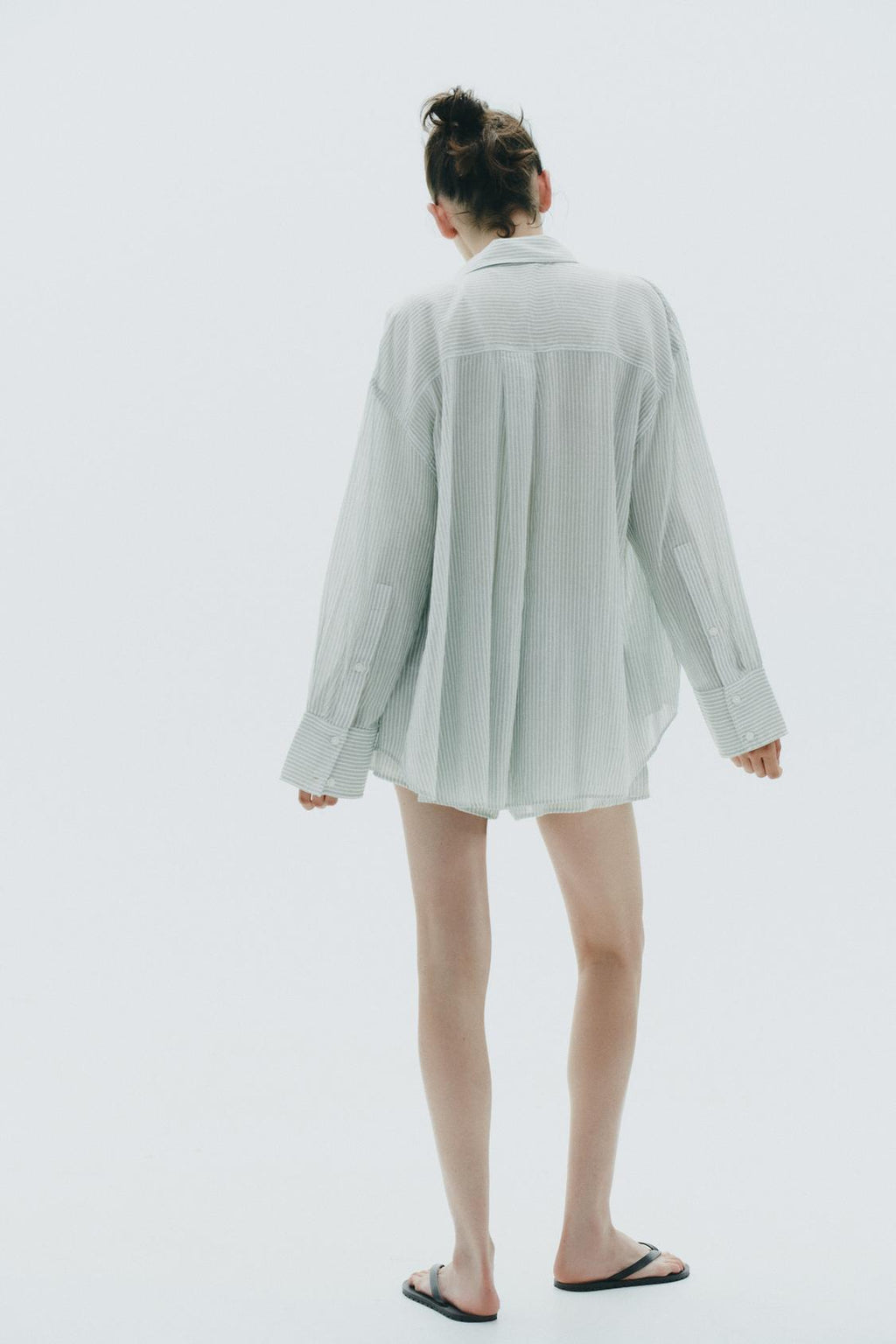 CHEMISE OVERSIZE GAZE RAYURES