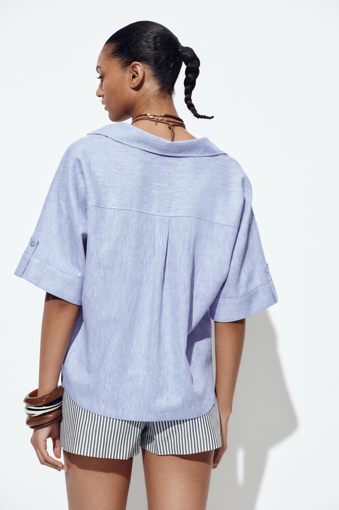 CHEMISE COURTE EN LIN