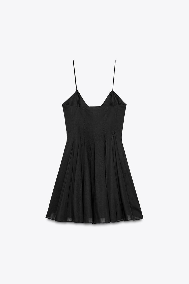 Robe courte en popeline zw collection - Noir