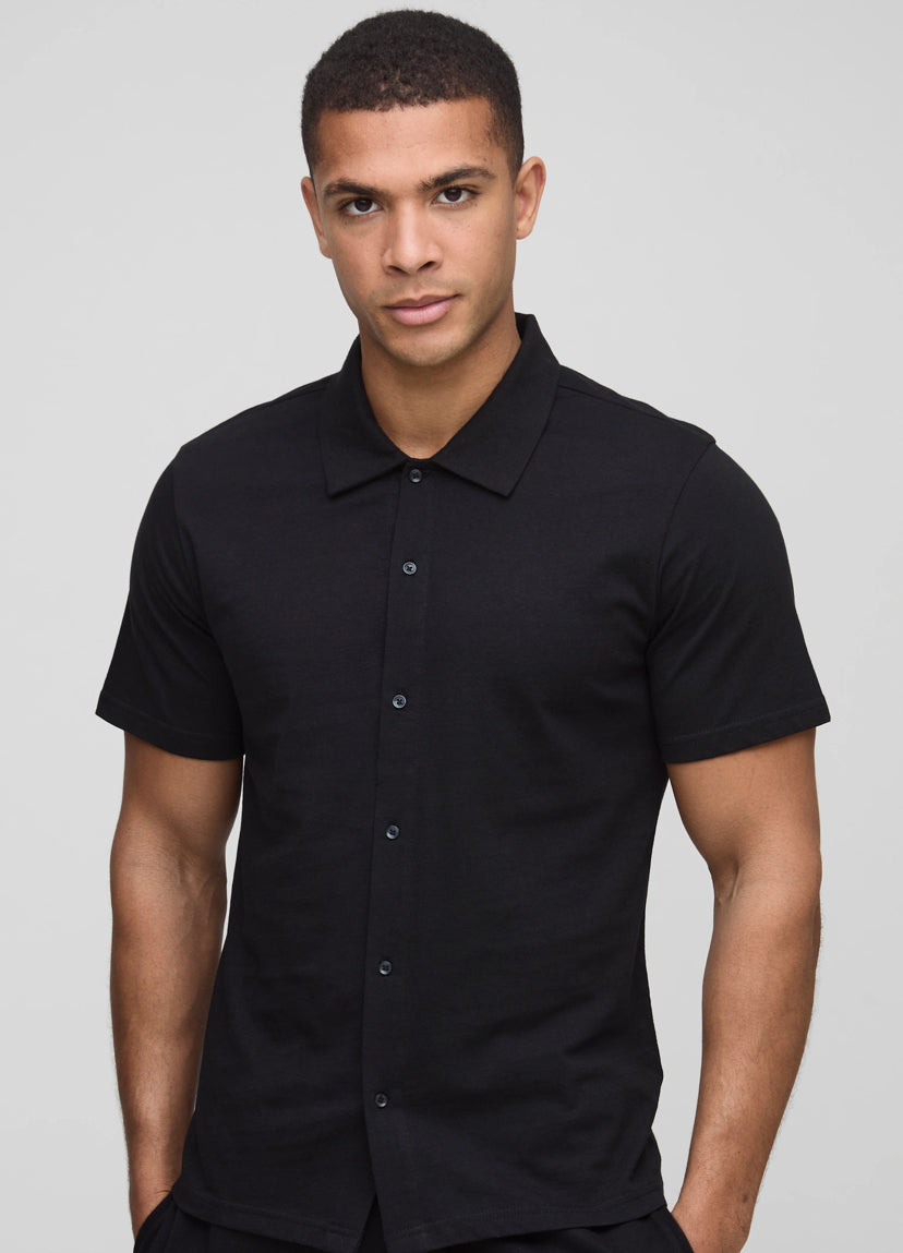 CHEMISE SLIM EN JERSEY À MANCHES COURTES