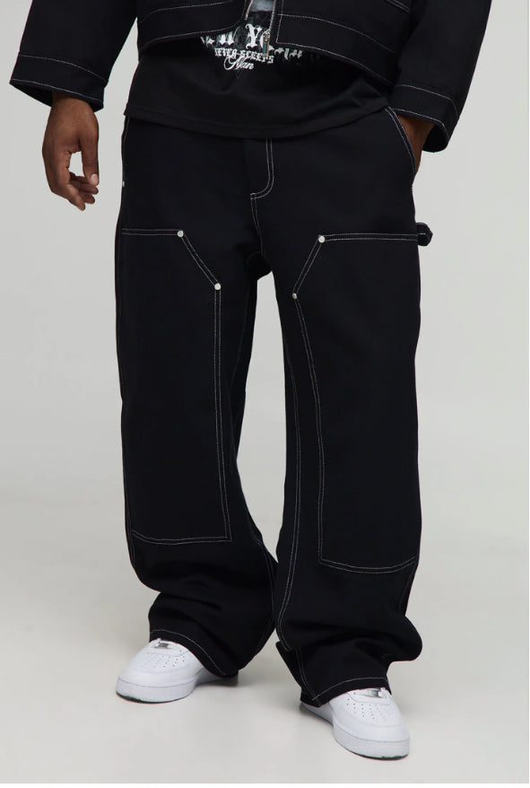 PANTALON DE TRAVAIL LARGE EN TOILE