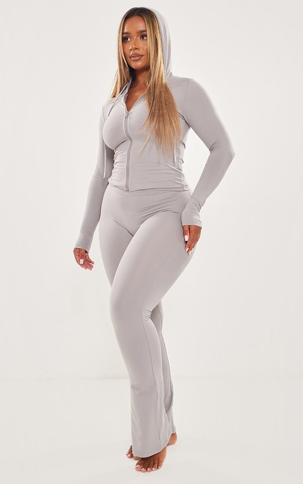 SHAPE HOODIE SCULPT GRIS À ZIP