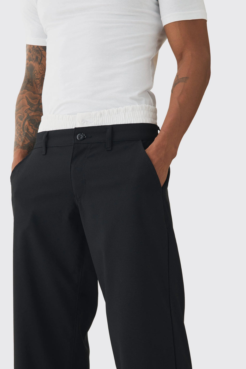 PANTALON BAGGY AVEC BOXER DOUBLE TAILLE