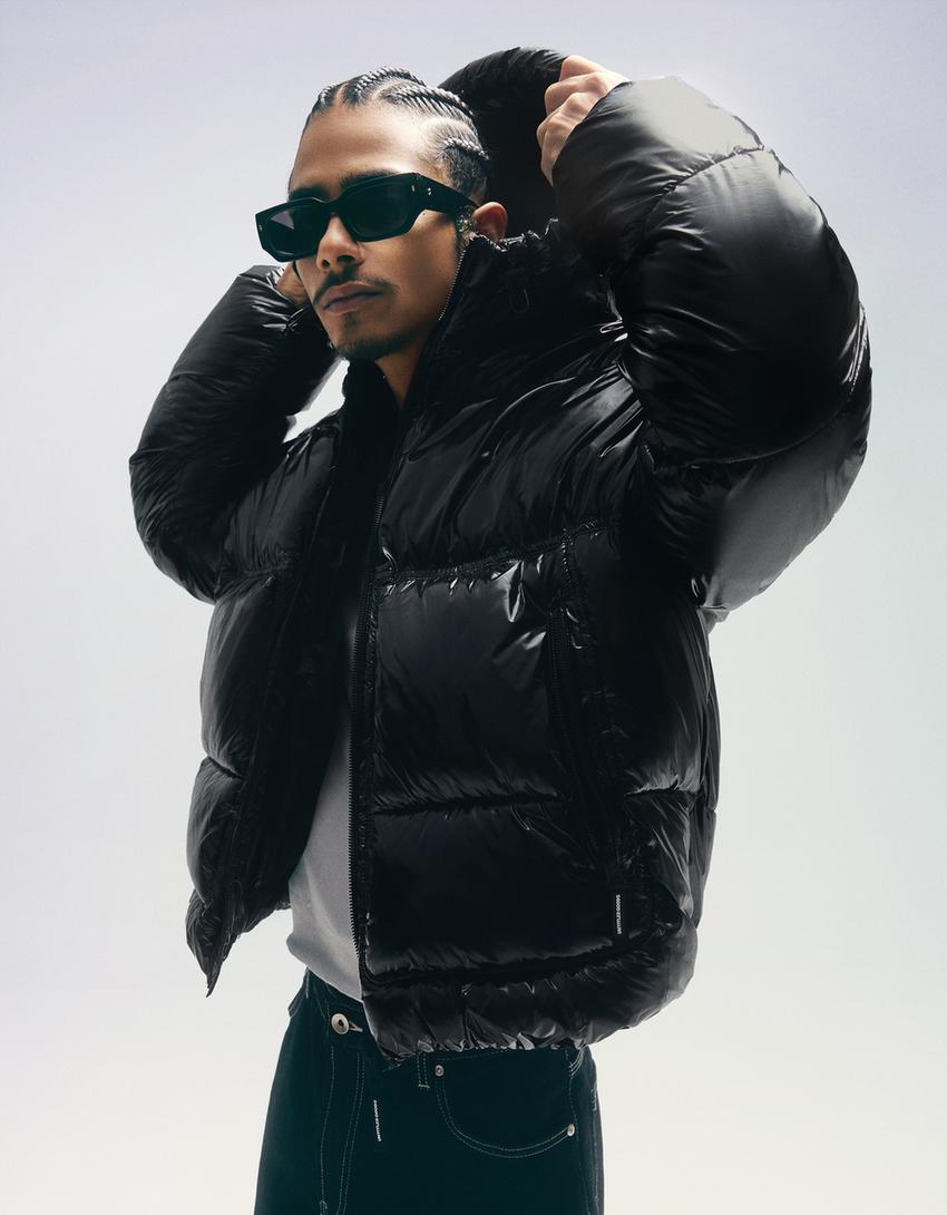 Blouson bouffant à capuche