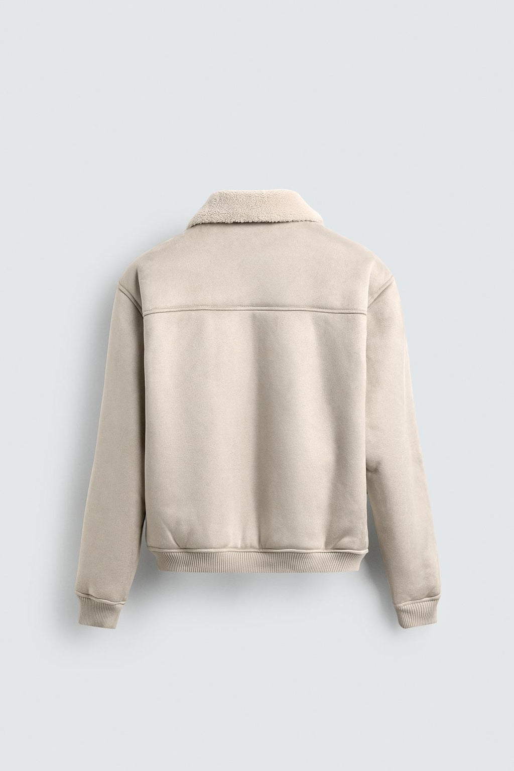 VESTE EFFET DAIM COMBINÉ