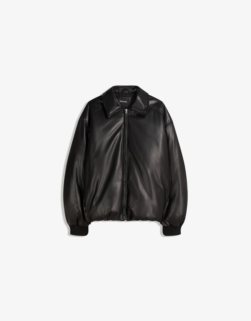 DOUDOUNE BOUFFANTE SIMILICUIR