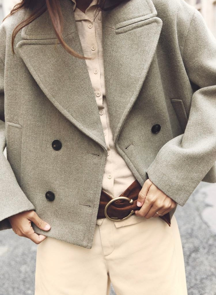 MANTEAU COURT CROISE