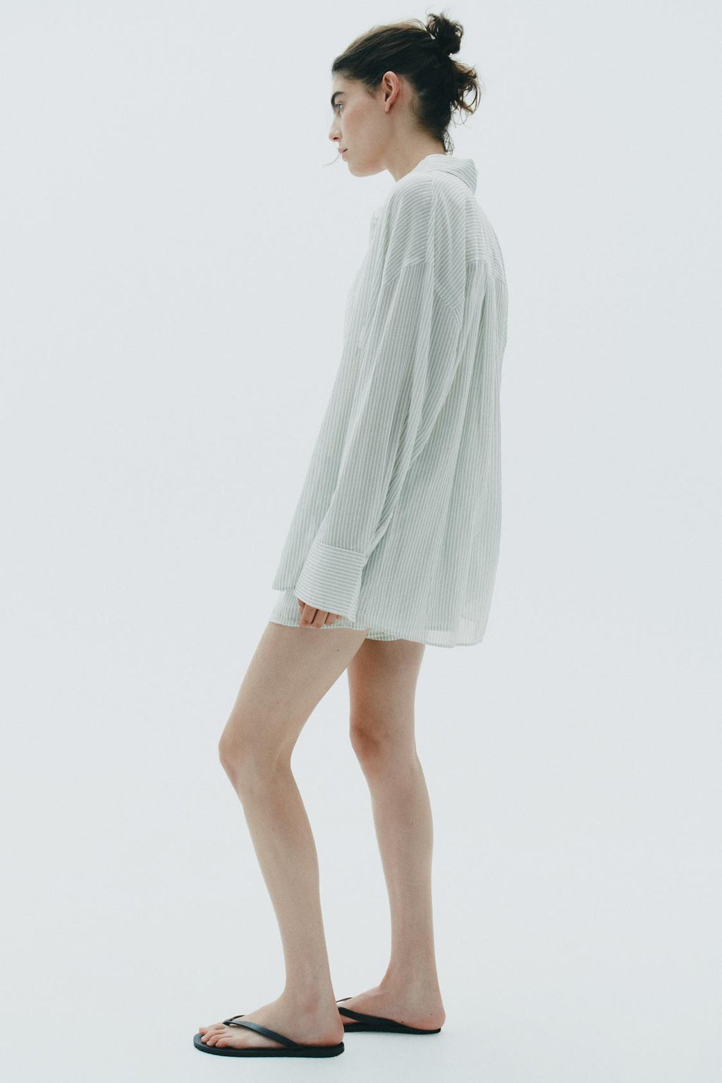 CHEMISE OVERSIZE GAZE RAYURES