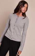 CARDIGAN EN MAILLE FINE À BOUTONS