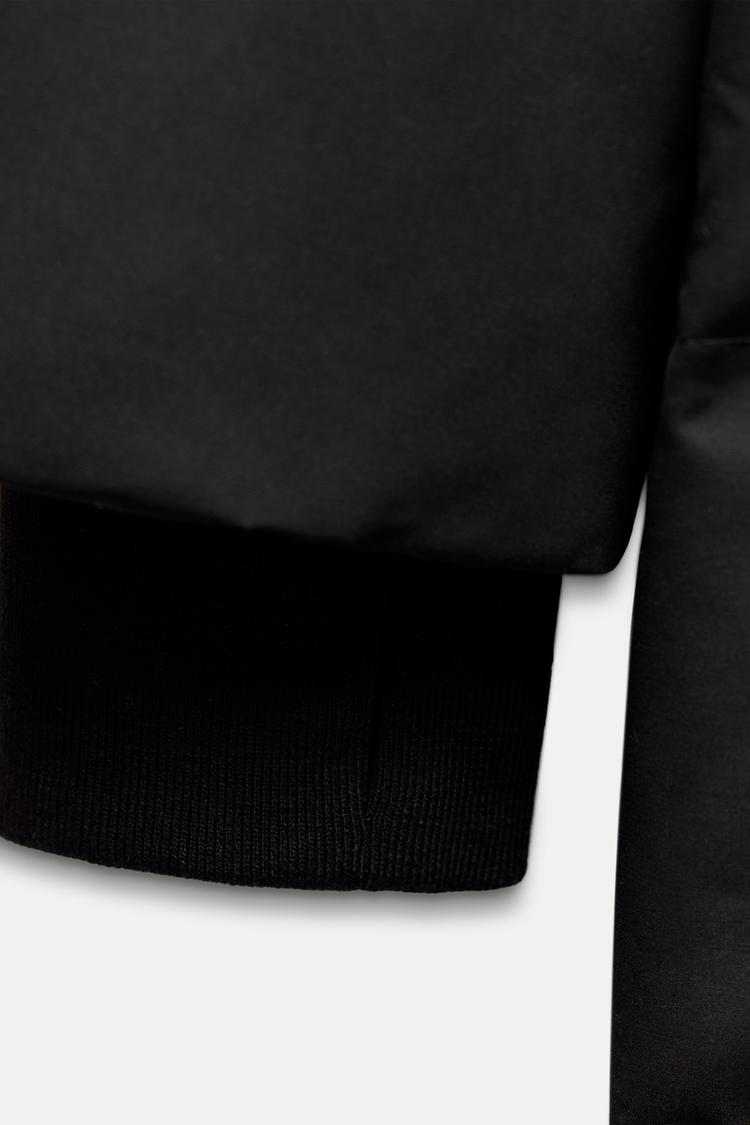 Doudoune longue verte à capuche imperméable  et coupe vent - Noir