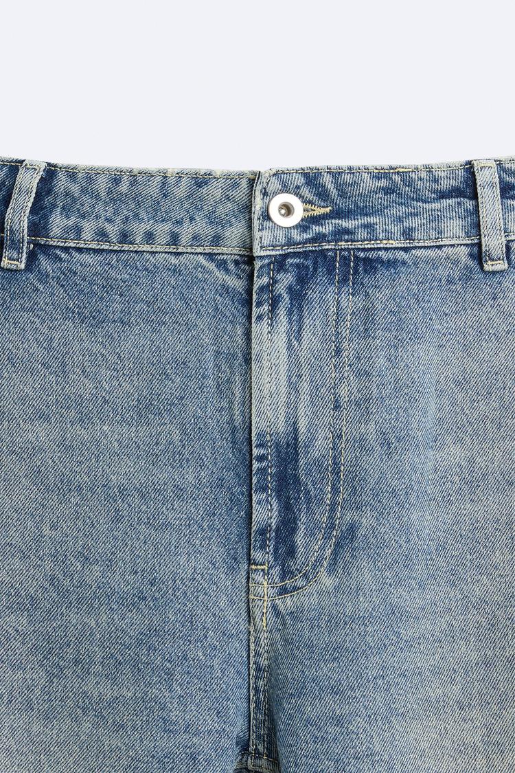 Jean flare fit zippé - Bleu