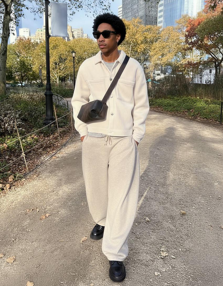 BLOUSON BOXY FIT EFFET MOUTON SYNTHÉTIQUE