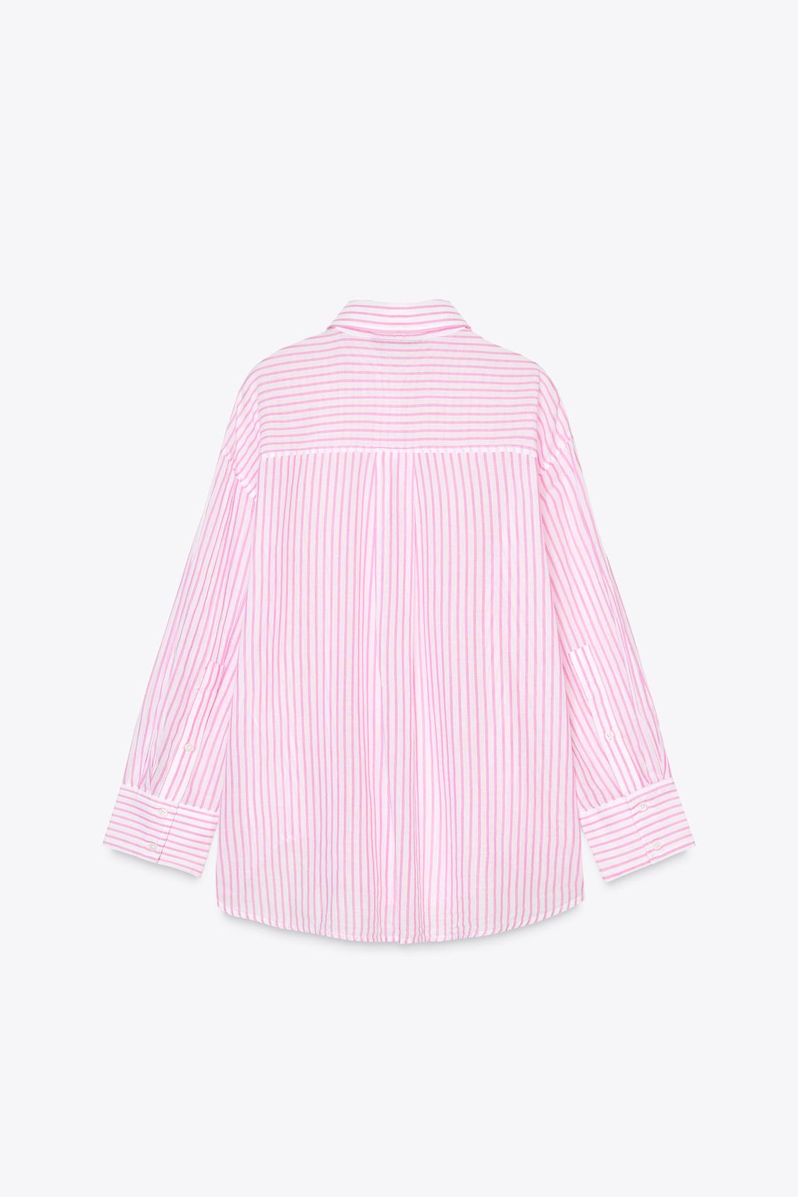 CHEMISE OVERSIZE GAZE RAYURES