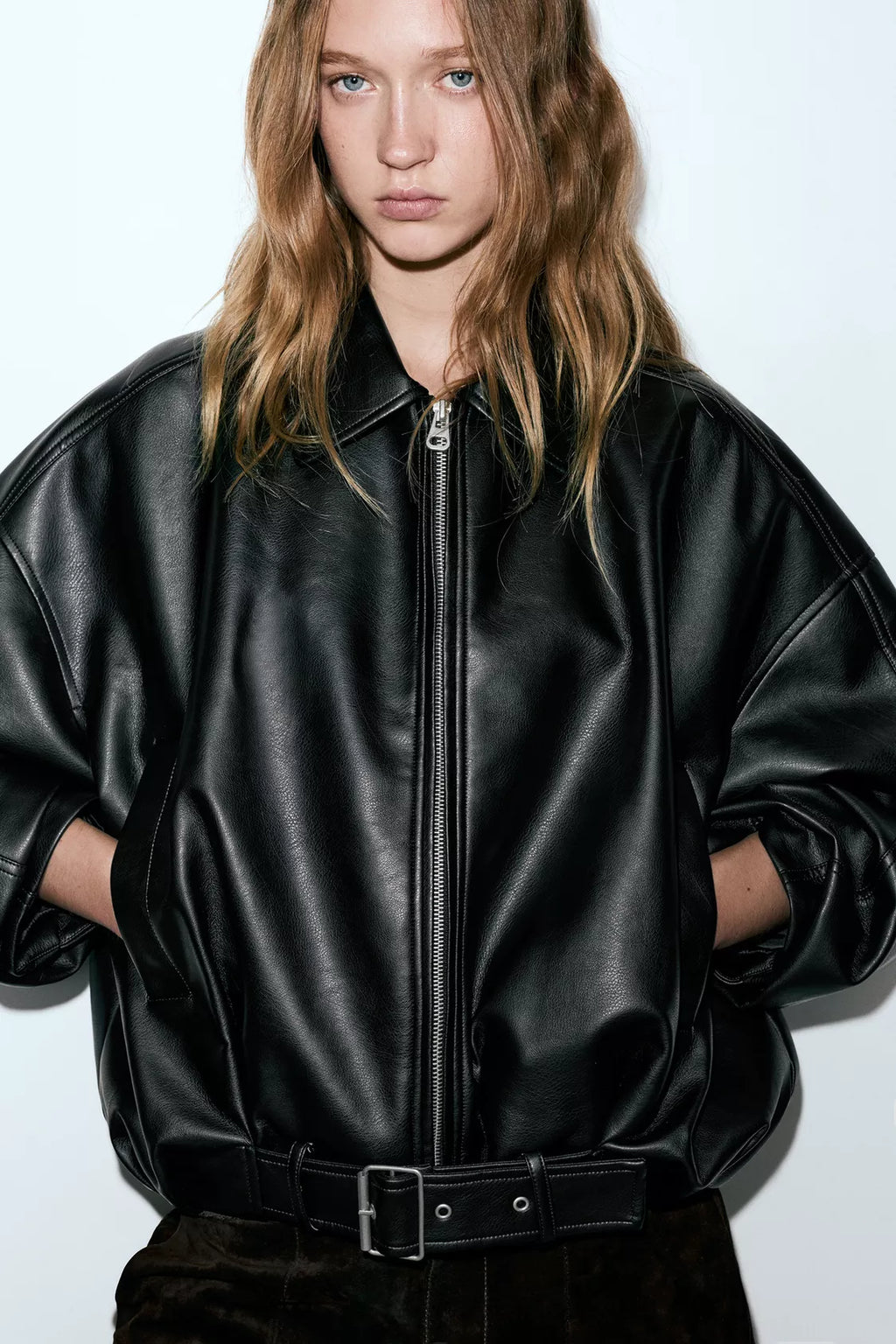 VESTE BOMBER SIMILICUIR