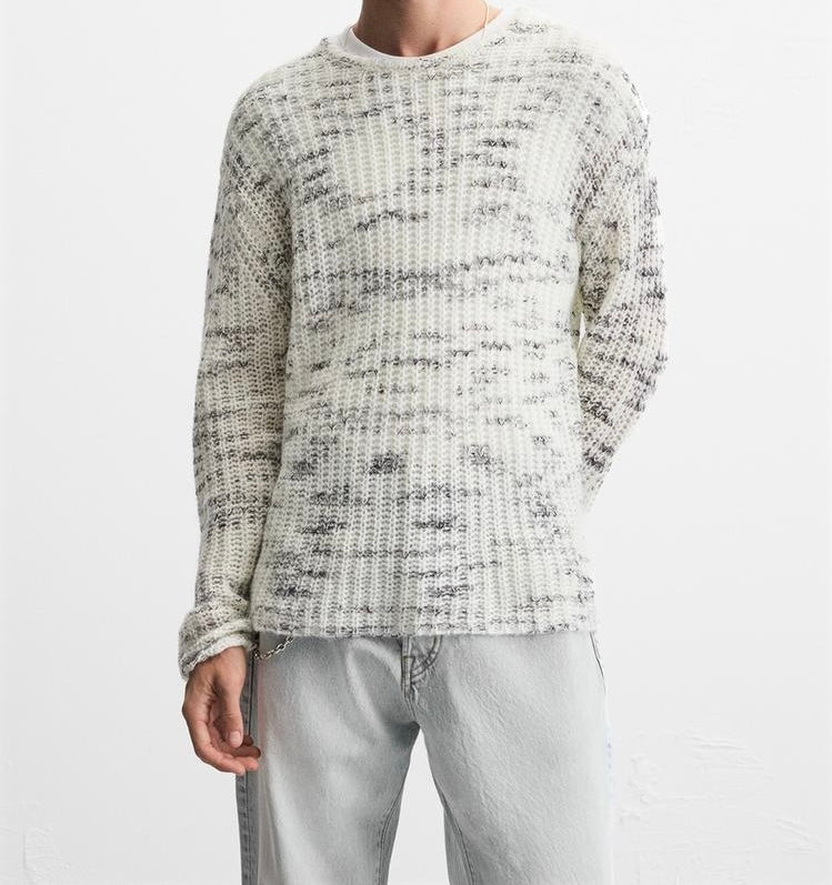 Pull en jacquar irrégulier