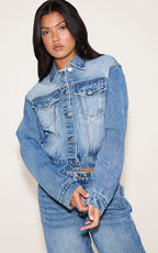 VESTE AJUSTÉE EN JEAN VINTAGE