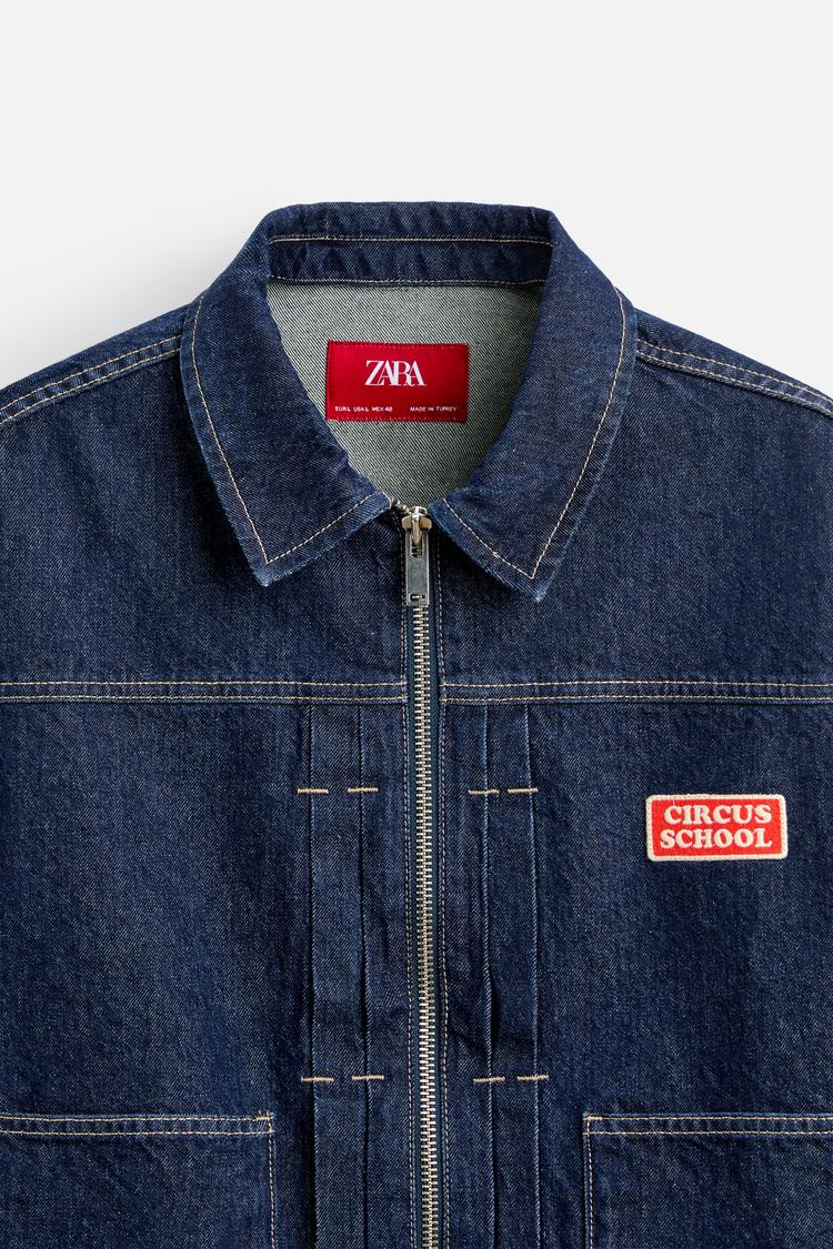 Veste en denim à plis x Harry Lambert