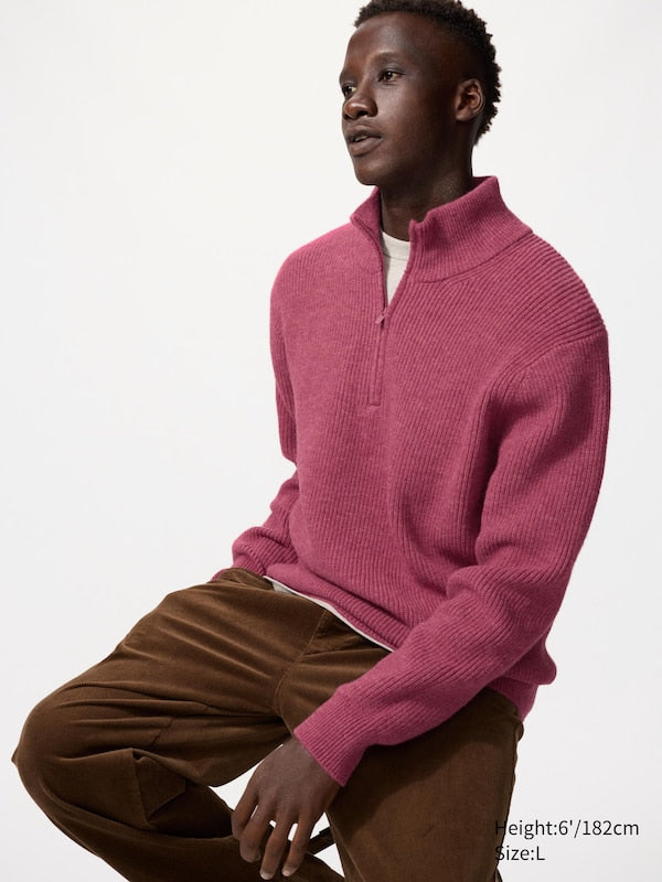 PULL À COL ZIPPÉ EN MAILLE SOUFFLÉE YARN™