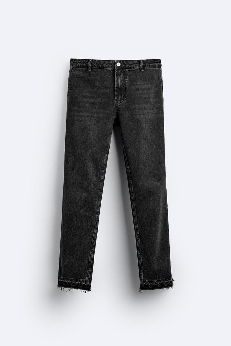 Jean flare fit zippé - Noir