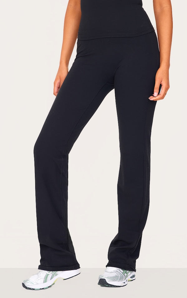 TALL PANTALON FLARE SCULPT NOIR À DÉTAIL CONTOURS
