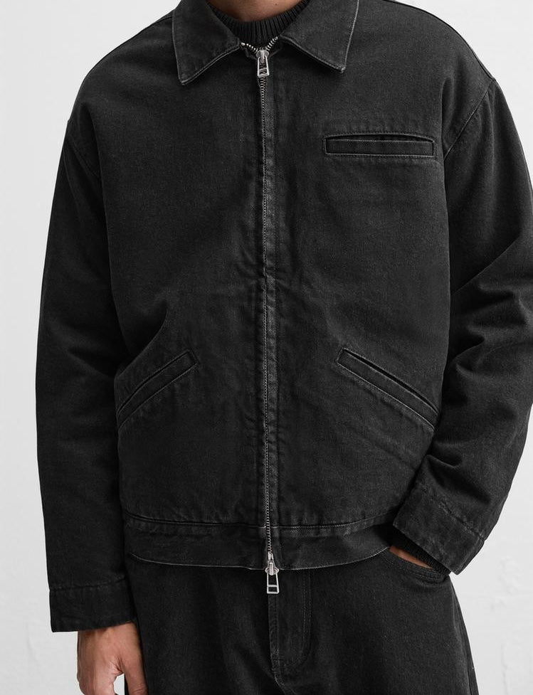 Veste en denim combinée