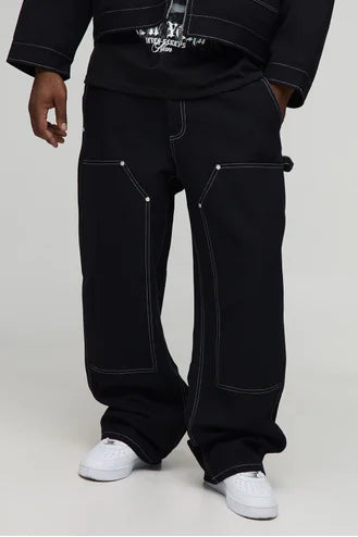 PANTALON DE TRAVAIL LARGE EN TOILE