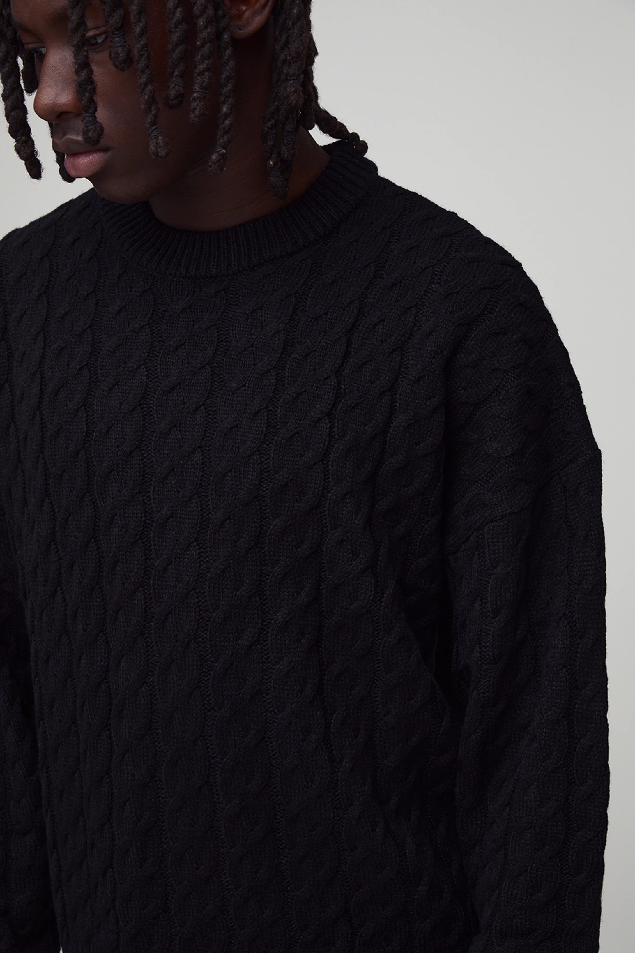 BOXY FIT CABLE KNITTED JUMP