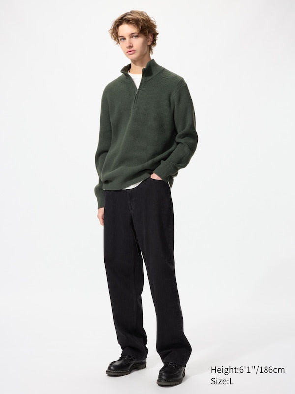 PULL À COL ZIPPÉ EN MAILLE SOUFFLÉE YARN™