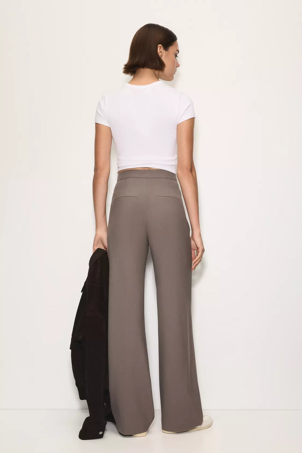 PANTALON DE VILLE TAILLE HAUTE À PINCES