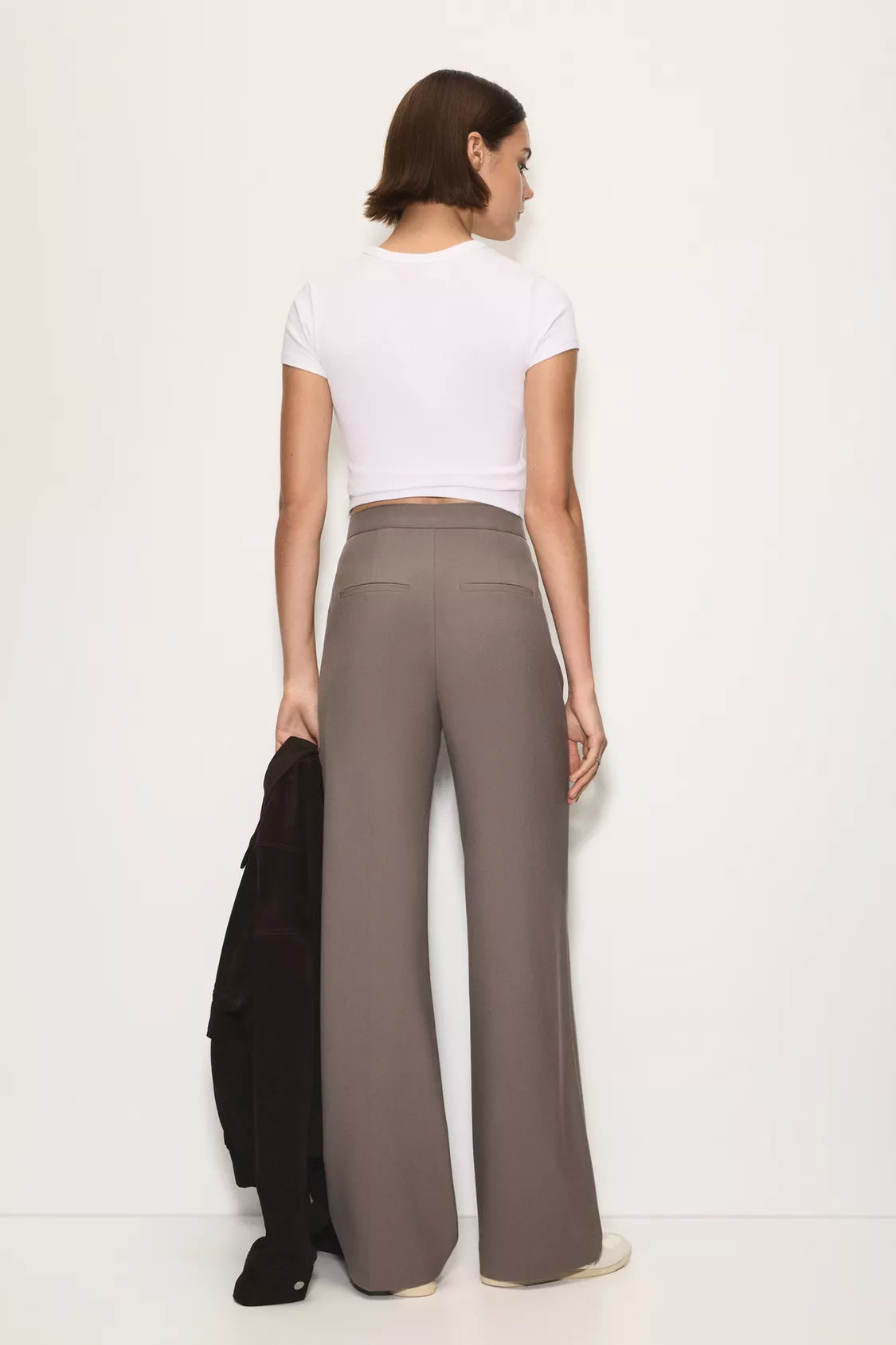 PANTALON DE VILLE TAILLE HAUTE À PINCES