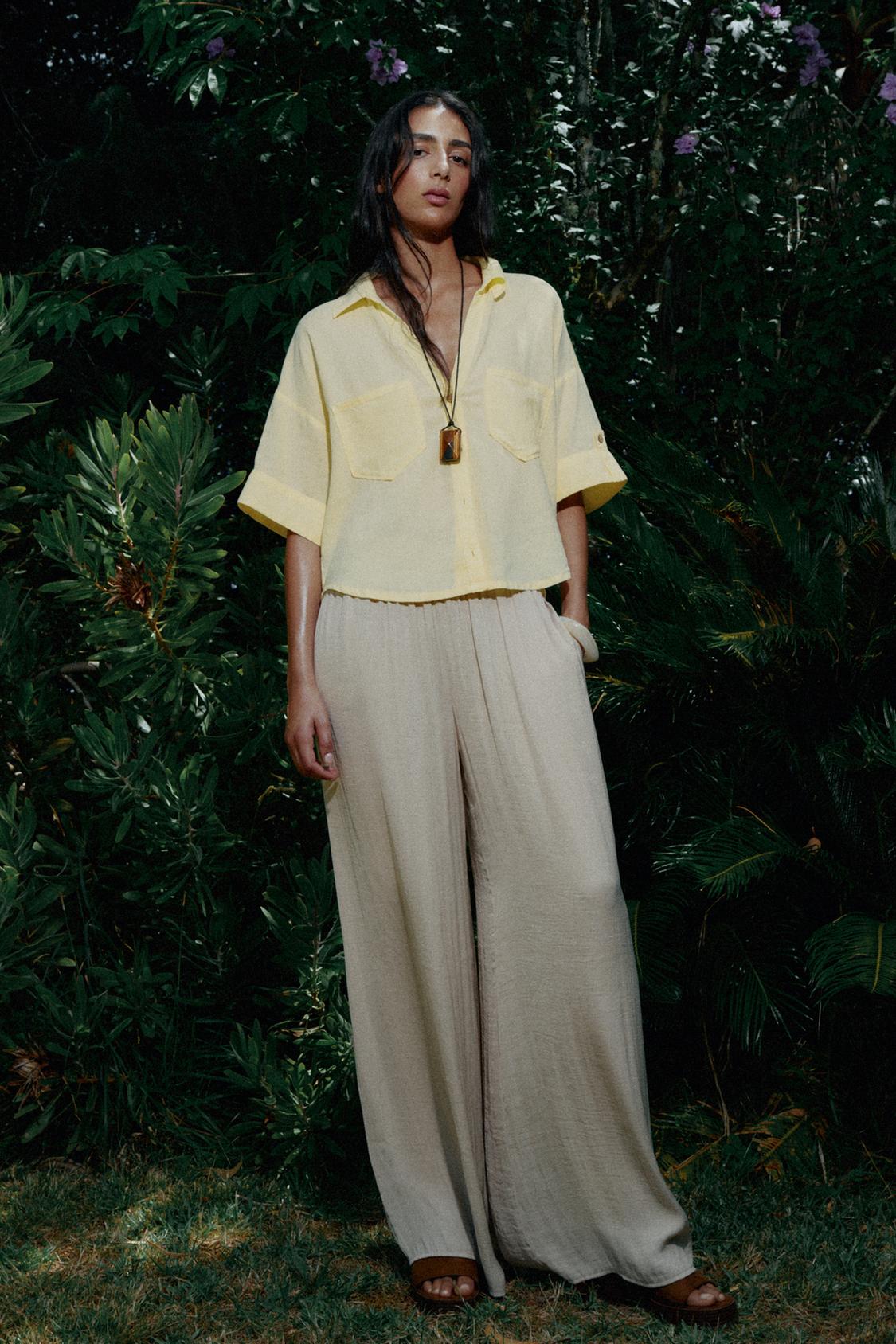 CHEMISE COURTE EN LIN