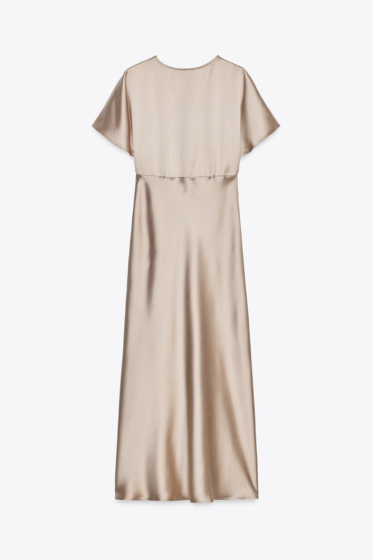 Robe mi-longue satinée - Cave