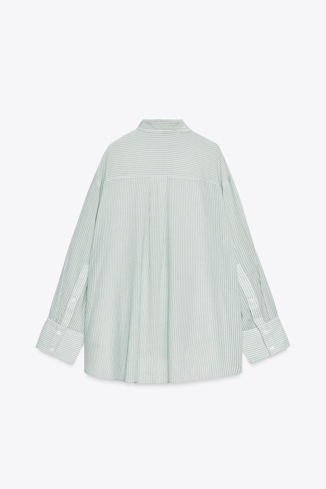 CHEMISE OVERSIZE GAZE RAYURES