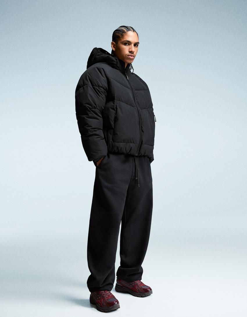 BLOUSON BOUFFANT À CAPUCHE