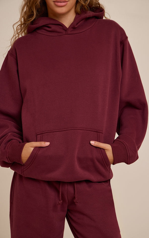 HOODIE PULLOVER EN COTON POLAIRE