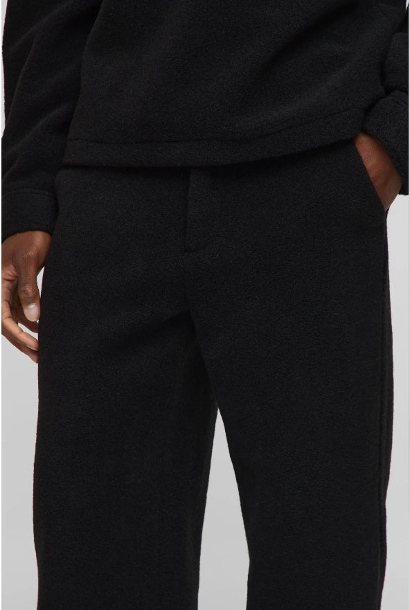 PANTALON DROIT EFFET LAINE