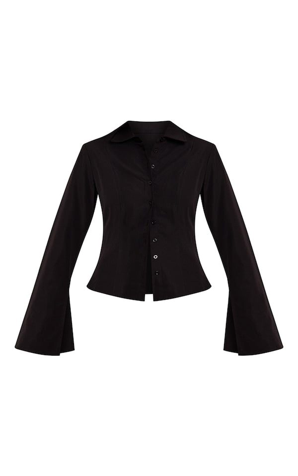 CHEMISE CINTRÉE BLANCHE À COUTURES STRUCTURANTES