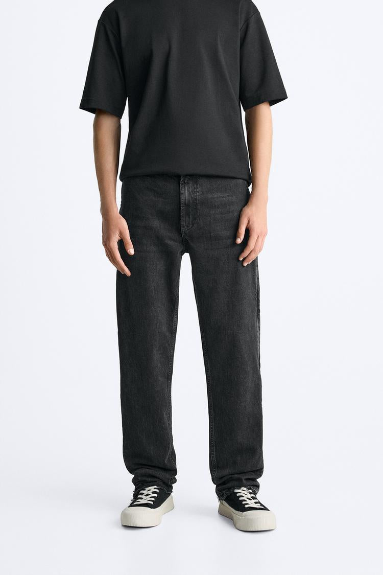 Jean flare fit zippé - Noir