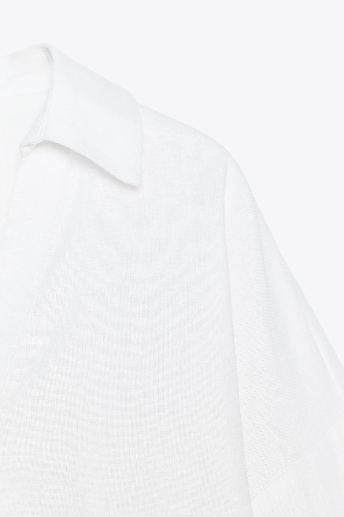 CHEMISE MANCHE LARGE AVEC LIN