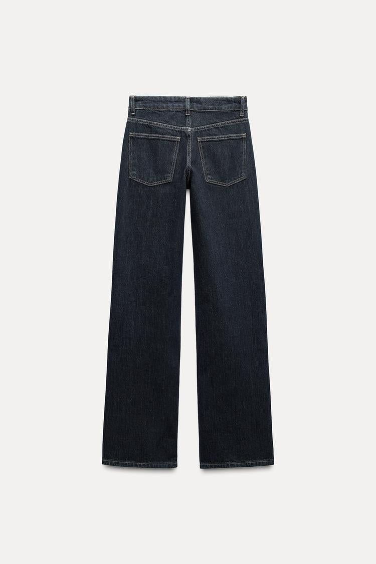 Jean trf wide leg taille normale - Bleu nuit