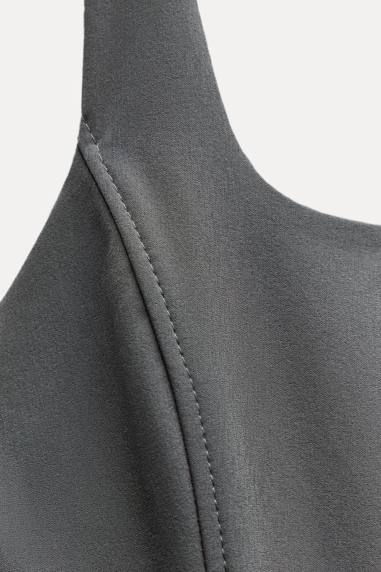 Robe style corset a plis - Noir