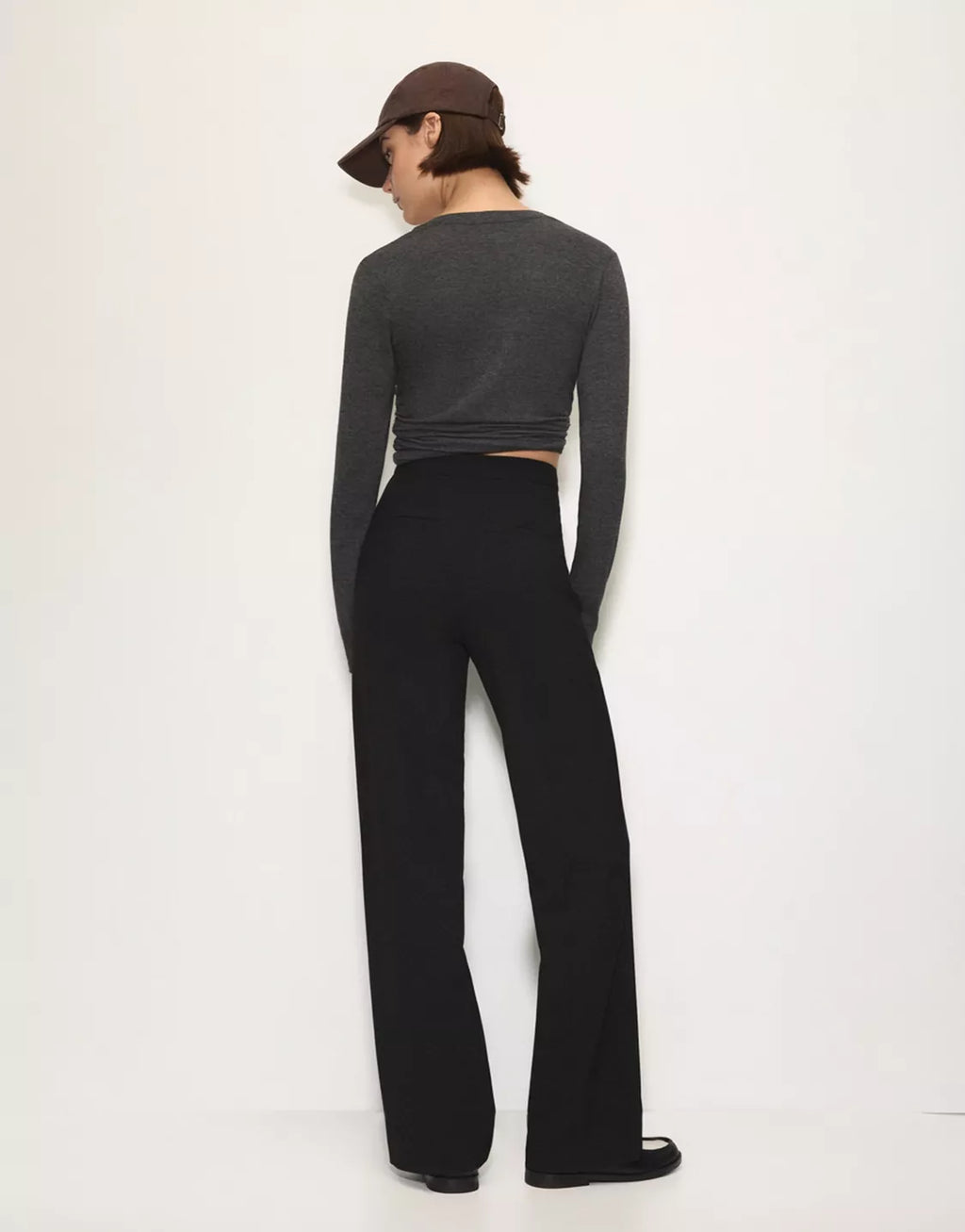 PANTALON DE VILLE TAILLE HAUTE À PINCES